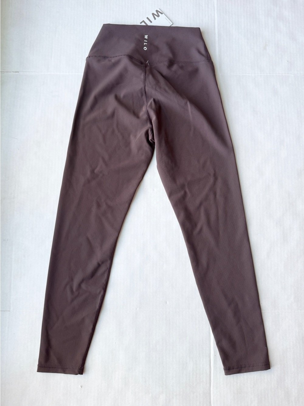 Wilo The Label New High-Rise Ribbed 7/8 Leggings in Chocolate NWT - Picture 6 of 13